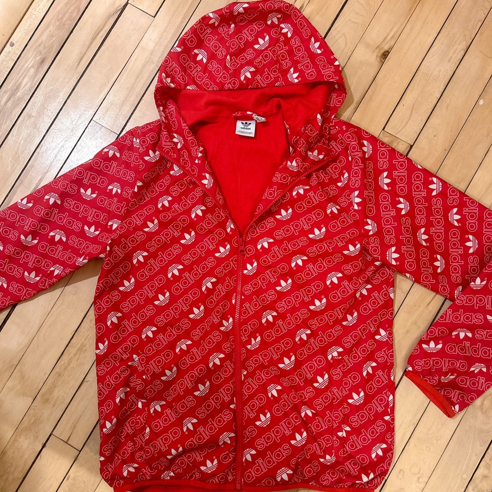 Youth Large Lightweight Adidas Zip Up Jacket